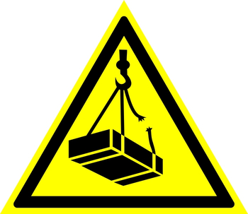 W06 опасно! возможно падение груза (пластик, 300х300 мм) - Охрана труда на строительных площадках - Знаки безопасности - Магазин охраны труда и техники безопасности stroiplakat.ru